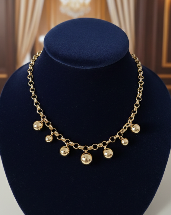 690 Złoty łańcuszek naszyjnik 40+5cm pozłacany 14k 