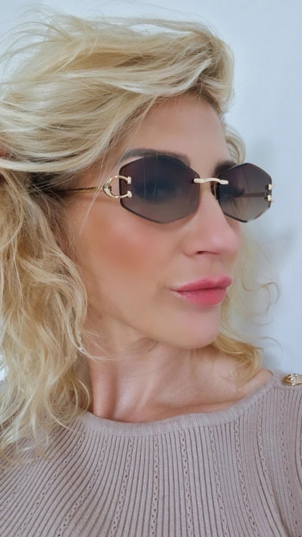ok76 Damskie okulary przeciwsłoneczne muchy ozdobne UV400