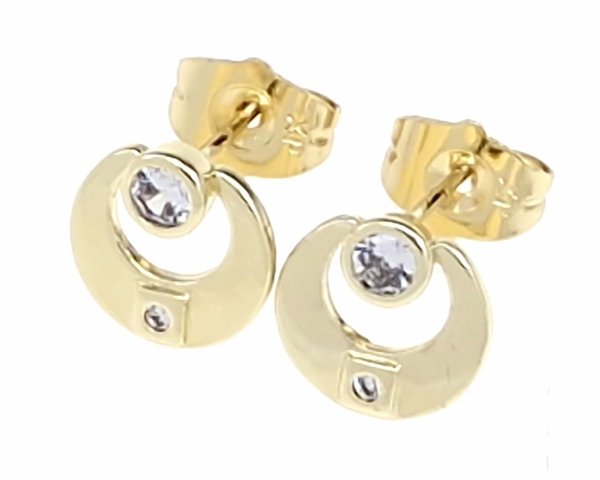 813g Kolczyki złote pozłacane cyrkonie wtyczki 14K Xuping
