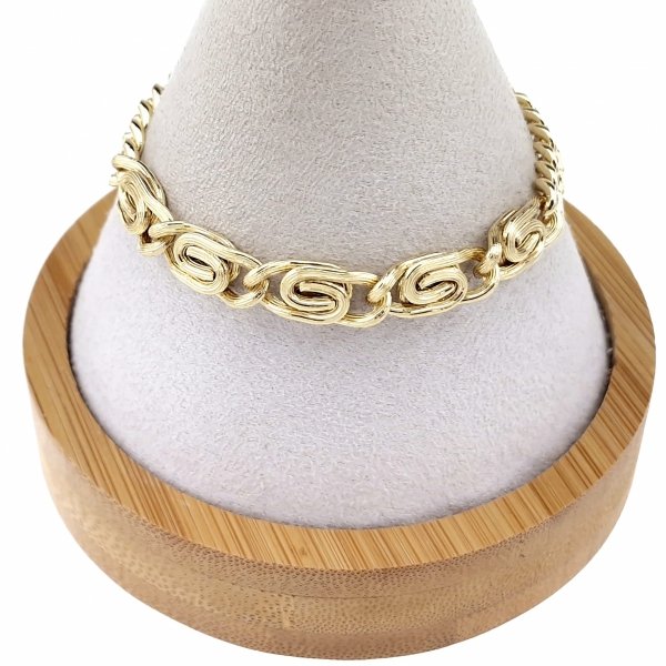 4404 Bransoletka elegancka złota 17+3cm pozłacana 14k 