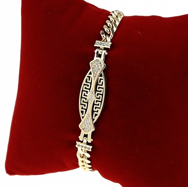 2585 Bransoletka elegancka złota 17+2cm pozłacana 14k 