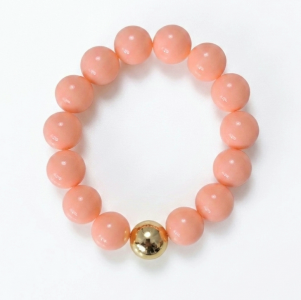 sz319 Bransoletka koraliki akrylowe na gumce jubilerskiej