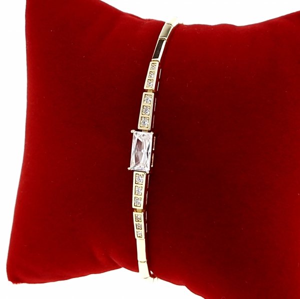 4046 Bransoletka elegancka złota 17+2cm pozłacana 14k 