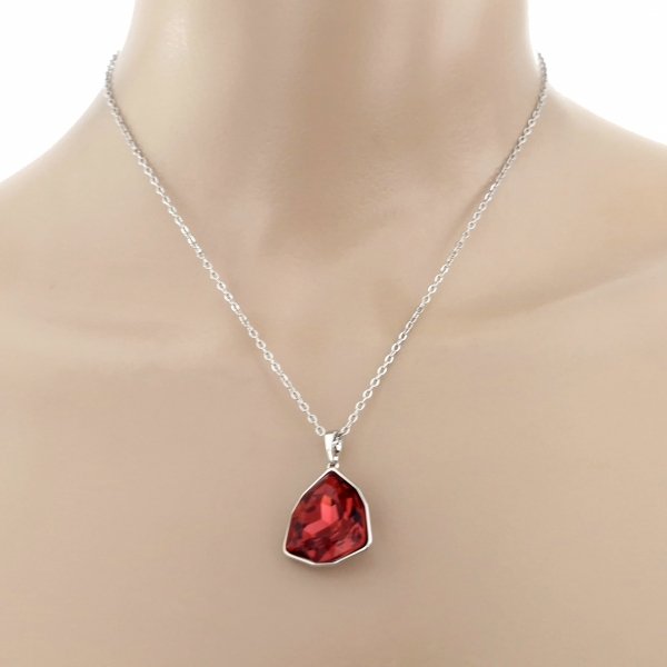 1650a Srebrny naszyjnik 40+5cm pozłacany białym złotem Swaro Austrian Crystal