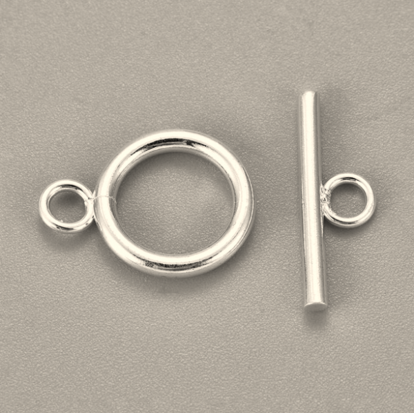 2659 Zapięcie na patyczek ze stali nierdzewnej 304, pierścień, srebro, pierścień: 18,5 x 13,5 x 2 mm, otwór: 3 mm, pręt: 20 x 7 x 2 mm, otwór: 3 mm