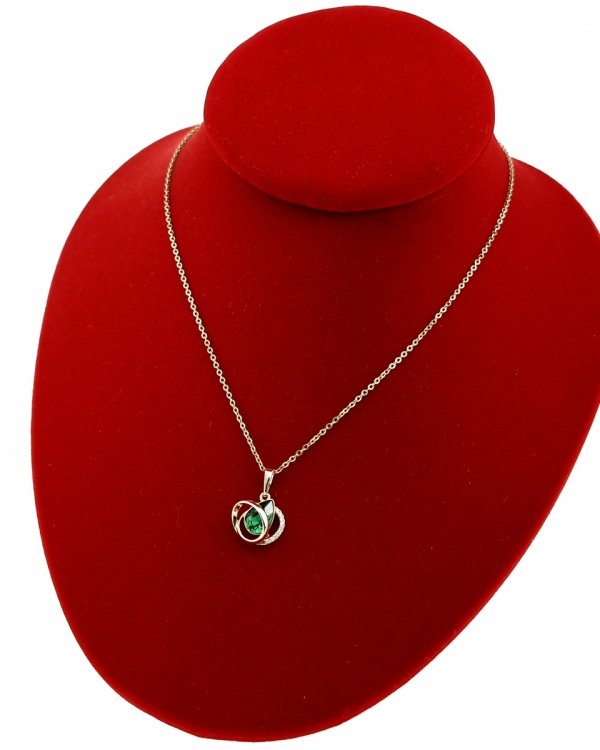 4601a Złoty łańcuszek Austrian Crystal 40+5 naszyjnik pozłacany 14K Xuping