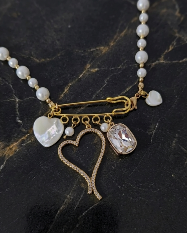 2020a Naszyjnik perły 45cm stal chirurgiczna nierdzewna