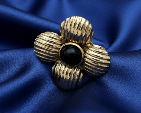 885 Pierścionek złoty stal chirurgiczna 316L nierdzewna regulowany 