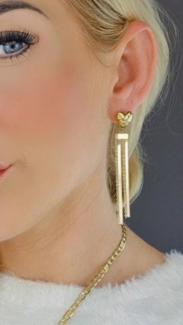Золотые серьги из нержавеющей стали