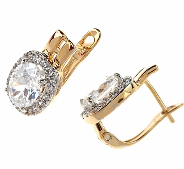 эксклюзивные серьги с позолотой swarovski