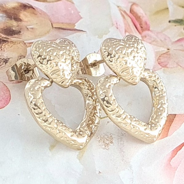 Золотые серьги из нержавеющей стали