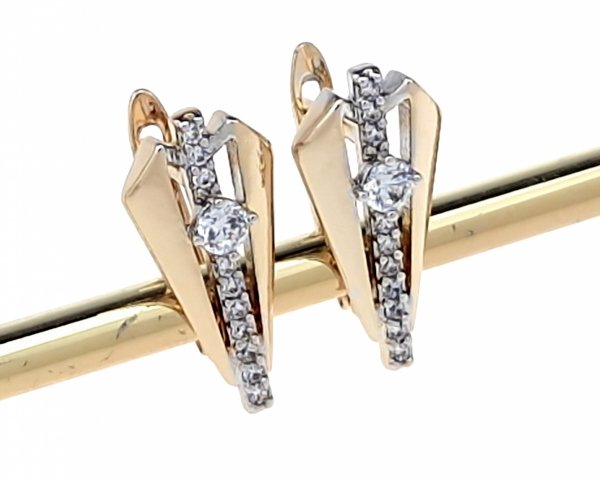 эксклюзивные серьги с позолотой swarovski