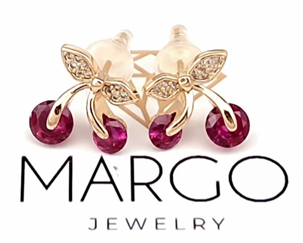 эксклюзивные серьги с позолотой swarovski