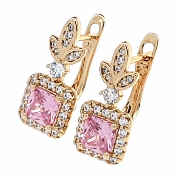 эксклюзивные серьги с позолотой swarovski