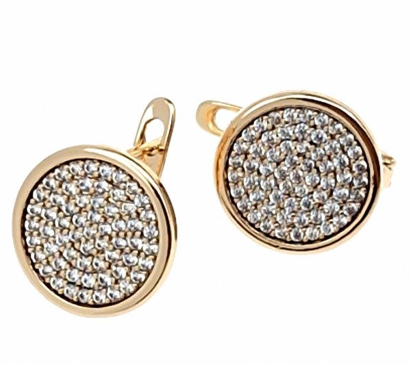 эксклюзивные серьги с позолотой swarovski