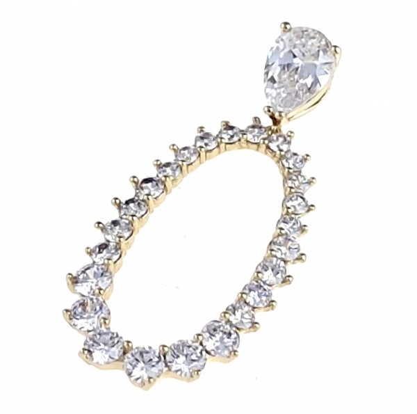 золотой кулон 18к блестящий ксюпин