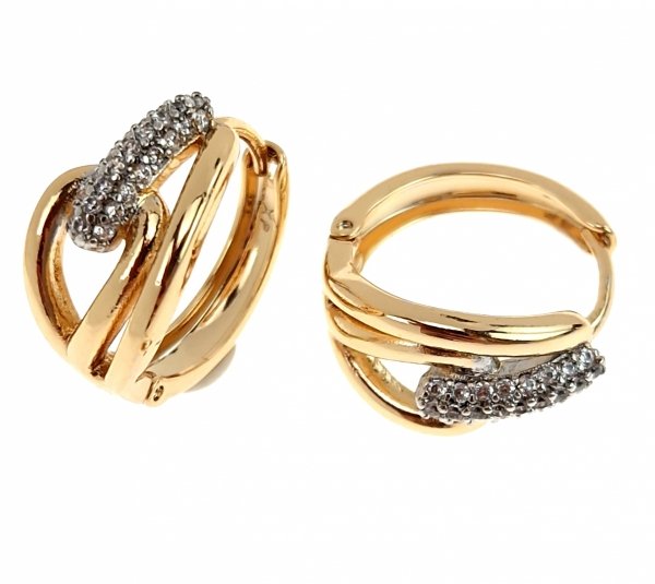 эксклюзивные серьги с позолотой swarovski