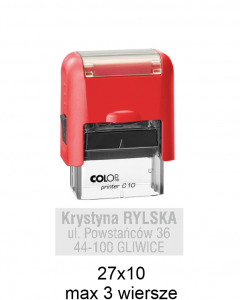 PRINTER COMPACT PRO 10 wraz z wykonaniem gumki (grawer laserem) 