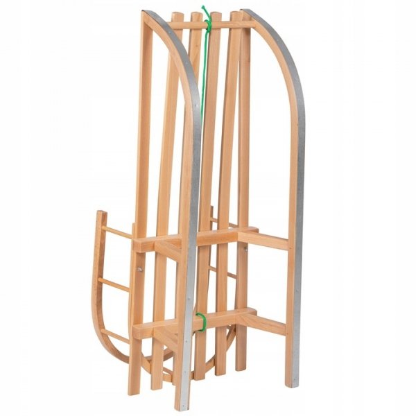 Sanki drewniane z oparciem i sznurkiem – Polska produkcja – solidne, bezpieczne i na lata