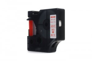 Taśma JetWorld Zamiennik Dymo D1 Czerwony na Białym 9mm x 7m  LM100, LM100Plus, LM100Series, LM120P, LM280, LM300, LM350, LM350D