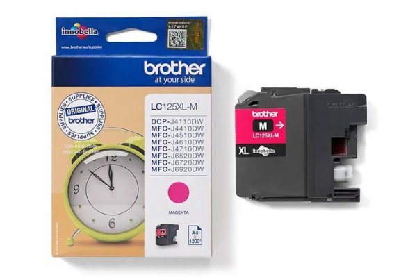 Oryginalny Tusz Magenta Brother LC125XLM, LC-125XLM