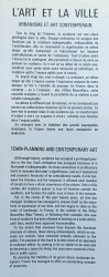 L'art et la ville: urbanisme et art contemporain / Town-planning and Contemporary Art