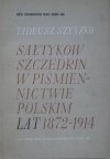 Tadeusz Szyszko • Sałtykow Szczedrin w piśmiennictwie polskim lat 1872-1914