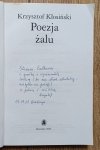 Krzysztof Kłosiński Poezja żalu