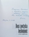 Anna Legeżyńska Dom i poetycka bezdomność w liryce współczesnej [dedykacja Anny Legeżyńskiej]