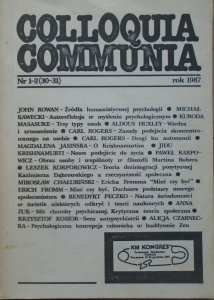 Colloquia Communia 1-2/1987 [Huxley, Carl Rogers, Jidu Krishnamurti, Erich Fromm, antypsychiatria]