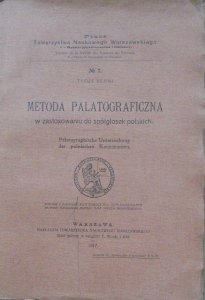 Tytus Benni • Metoda palatograficzna w zastosowaniu do spółgłosek polskich