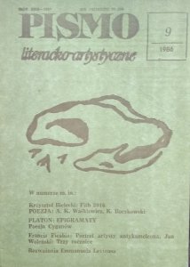 Pismo literacko-artystyczne 9/1986 • Henri Michaux, Emmanuel Levinas