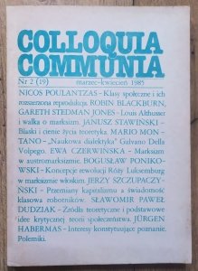 Colloquia Communia 2/1985 (19) Róża Luksemburg, Jurgen Habermas, marksizm