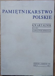 Pamiętnikarstwo Polskie • Kwartalnik Ruchu Pamiętnikarskiego 2/1972 
