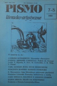Pismo literacko-artystyczne 7-8/1985 • Carl Gustaw Jung, Ernesto Cardenal
