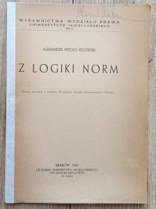 Aleksander Witold Rudziński • Z logiki norm