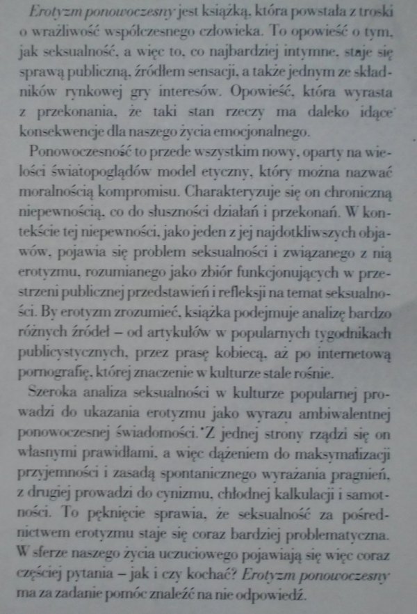 Wojciech Klimczyk • Erotyzm ponowoczesny [ponowoczesność, seksualność]