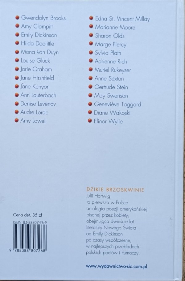 Julia Hartwig Dzikie brzoskwinie. Antologia poetek amerykańskich
