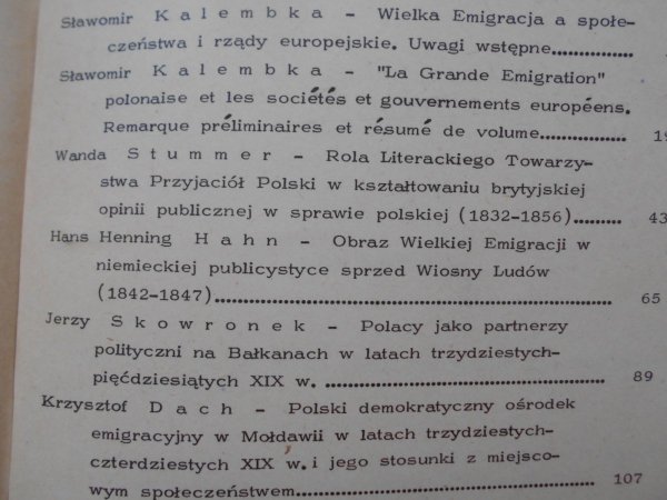 red. Sławomir Kalembka • Wielka emigracja i sprawa Polska a Europa 1832-1864