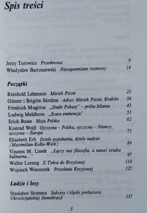 Wojciech Pięciak Polacy i Niemcy pół wieku później. Księga pamiątkowa dla Mieczysława Pszona