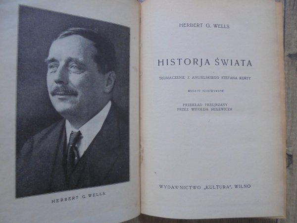 Herbert G. Wells • Historja świata [komplet] [introligator I.Derczański, Wilno]