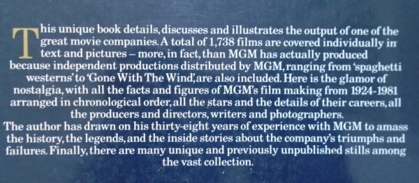 John Douglas Eames • The MGM Story. The Complete History of Fifty-Seven Roaring Years