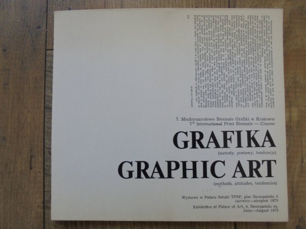 Grafika (metody, postawy, tendencje) • 7. Międzynarodowe Biennale Grafiki w Krakowie. Katalog wystawy