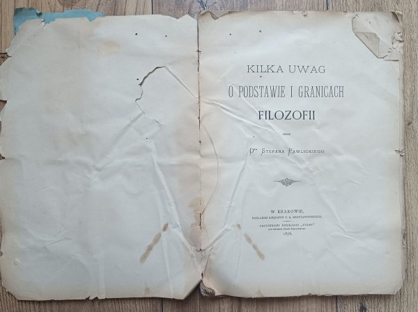 Stefan Pawlicki Kilka uwag o podstawie i granicach filozofii