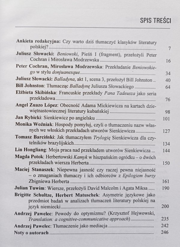 Przekładaniec 2/2005 (15) / Polscy klasycy w przekładzie