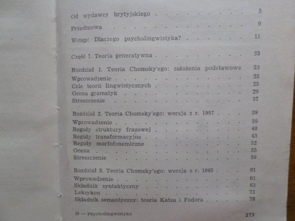 Judith Greene Psycholingwistyka. Chomsky a psychologia