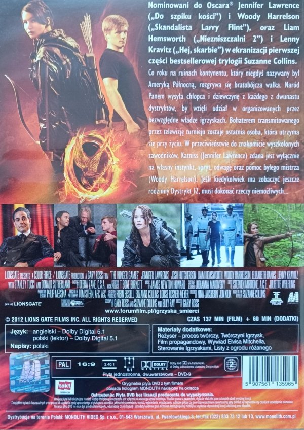 Gary Ross Igrzyska śmierci DVD