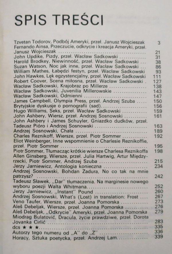 Literatura na Świecie 8-9/1992 (253-254) Allen Ginsberg, Tzvetan Todorov, John Ashbery 