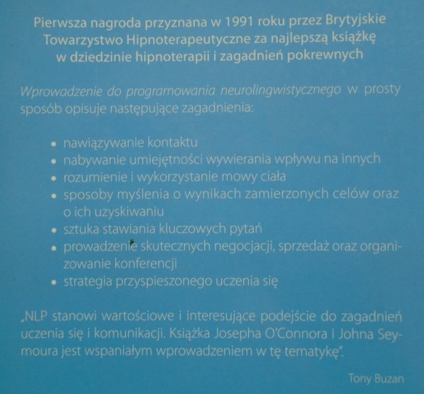 Joseph O'Connor, John Seymour • NLP. Wprowadzenie do programowania neurolingwistycznego