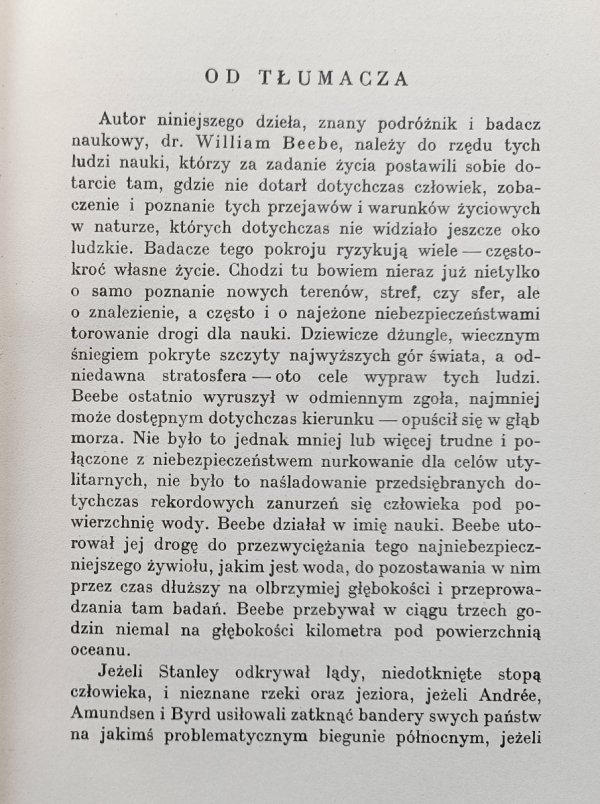 William Beebe 923 metry w głąb oceanu